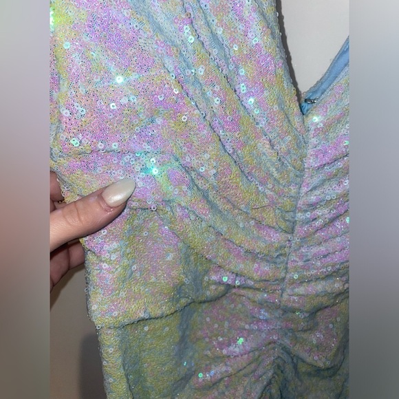 Badgley Mischka Brand Sparkling Mermaid Sequin Gown - Picture 8 of 12